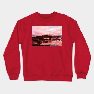 Pink and Blue at St Mary's Island Crewneck Sweatshirt